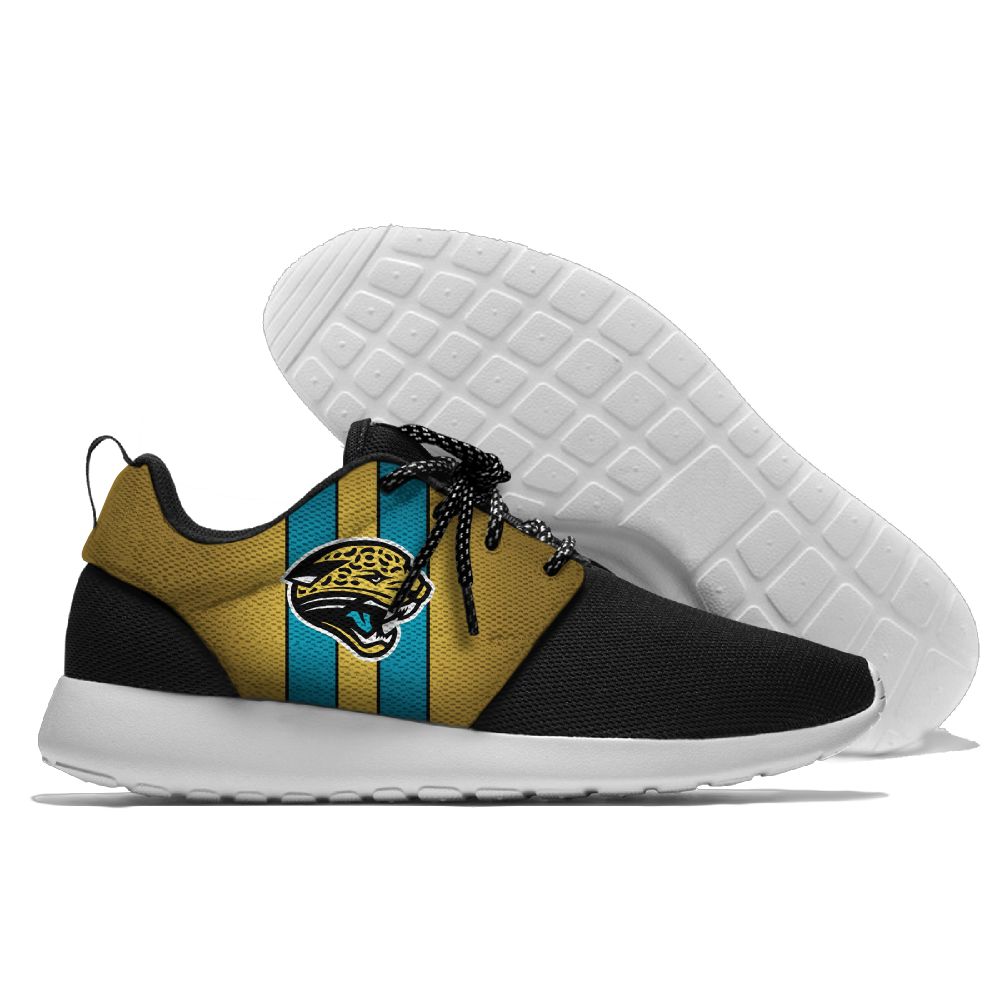 Women's NFL Jacksonville Jaguars Roshe Style Lightweight Running Shoes 002